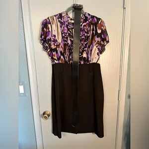 Olivia Matthew’s black / purple dress, 14, NWT